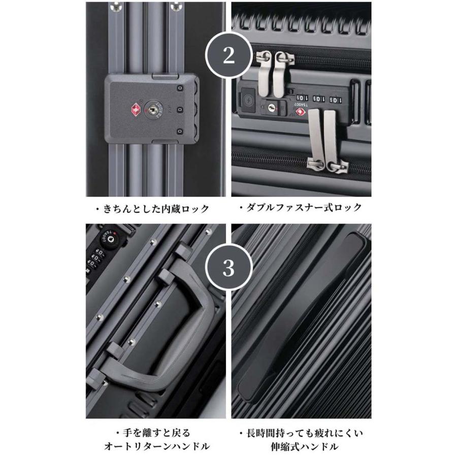 フロントオープン スーツケース | zk221135d S/M | B4U