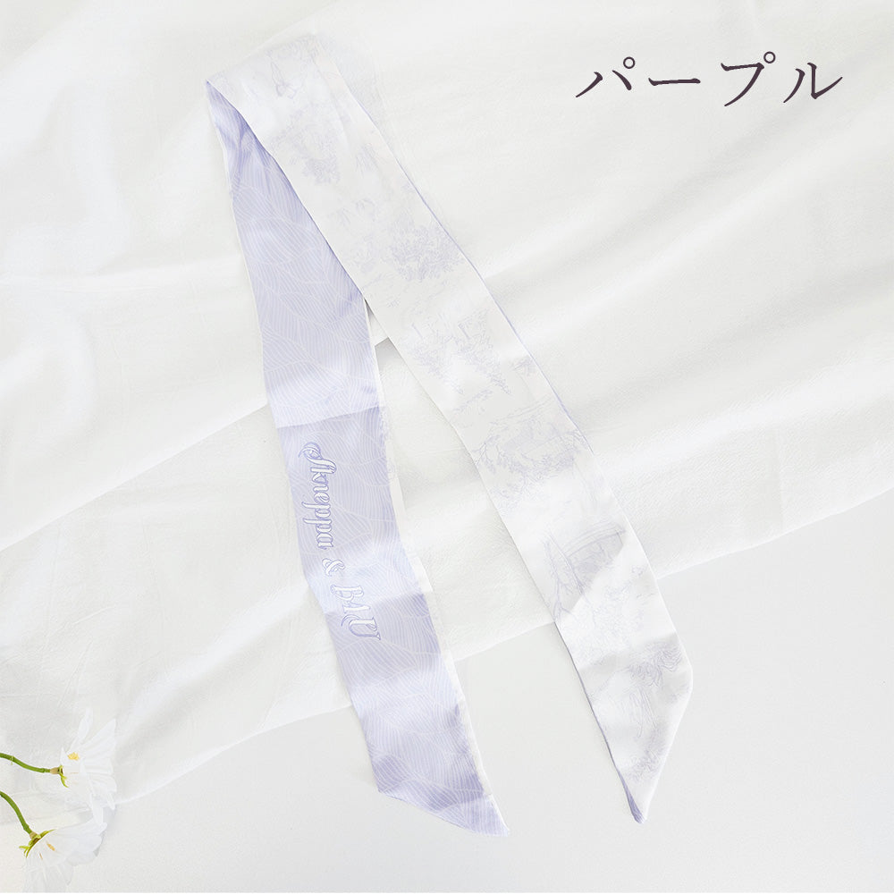 B4U オリジナル フレンチ柄ミニスカーフ