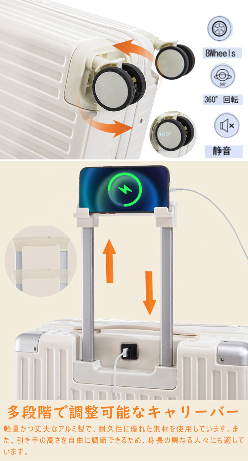 スーツケース カップホルダー 可愛い USBポート 18インチ 2泊3日 キャリーケース ジッパー キャリーバッグ かわいい 機内持ち込み 静音 SSサイズ 小型 シンプル ファスナー おしゃれ 360度回転 ナンバーロック 安い 修学旅行