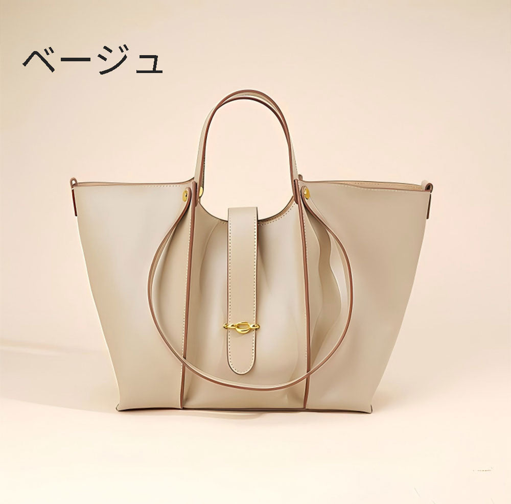 B4U 牛革トートバッグ 2WAY A4対応 レディース通勤バッグ