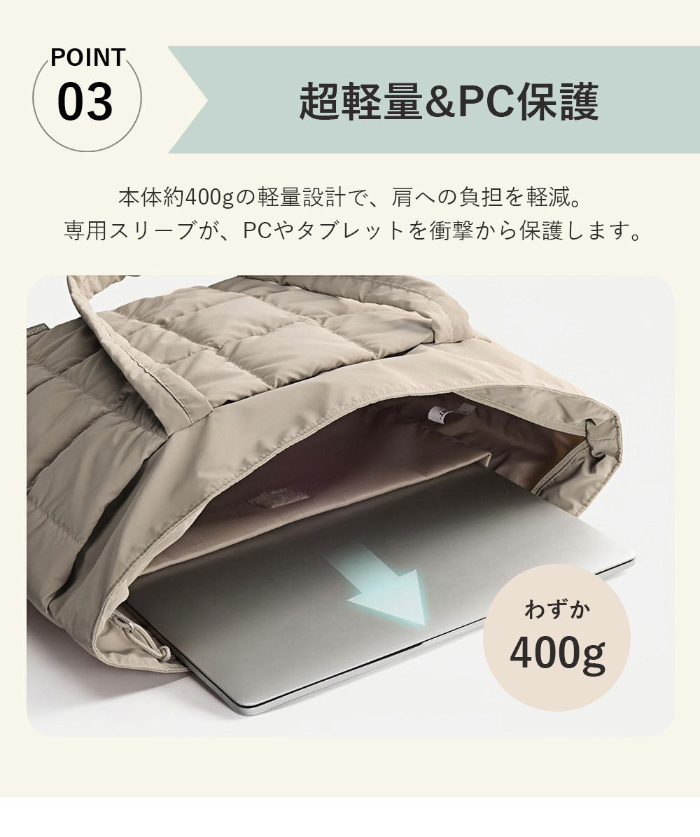 B4U 軽量3WAYトートバッグ キャリーオン対応 撥水 大容量