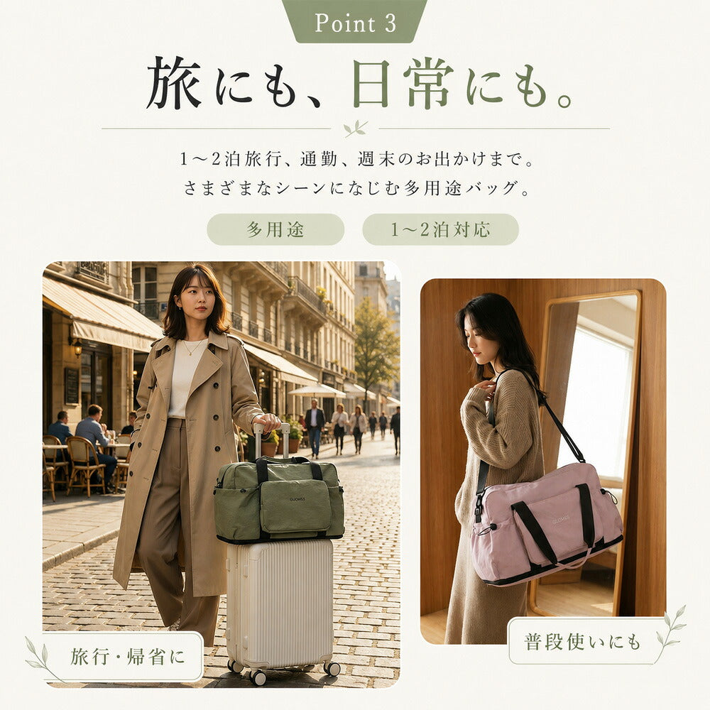 超軽量3WAYトラベルボストンバッグ 乾湿分離・拡張機能付き 商品画像9