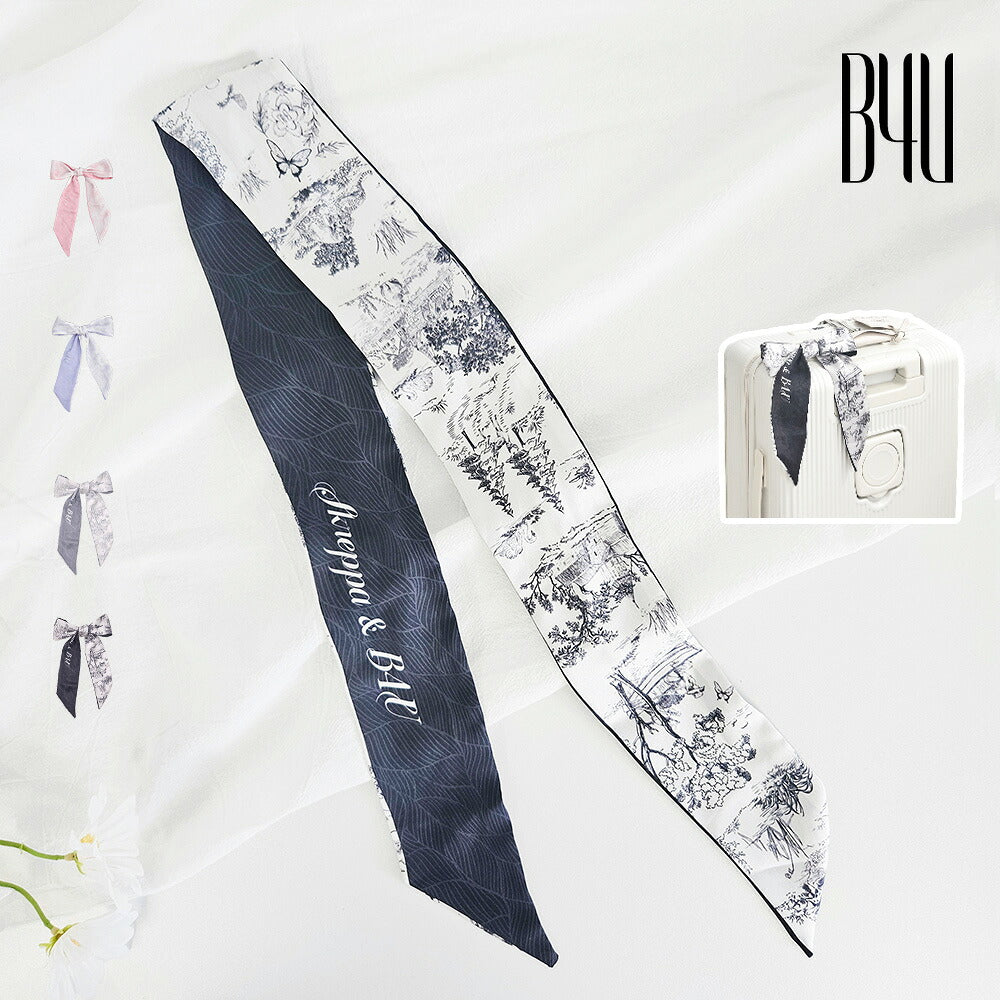 B4U オリジナル フレンチ柄ミニスカーフ
