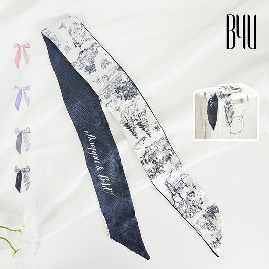 B4U オリジナル フレンチ柄ミニスカーフ