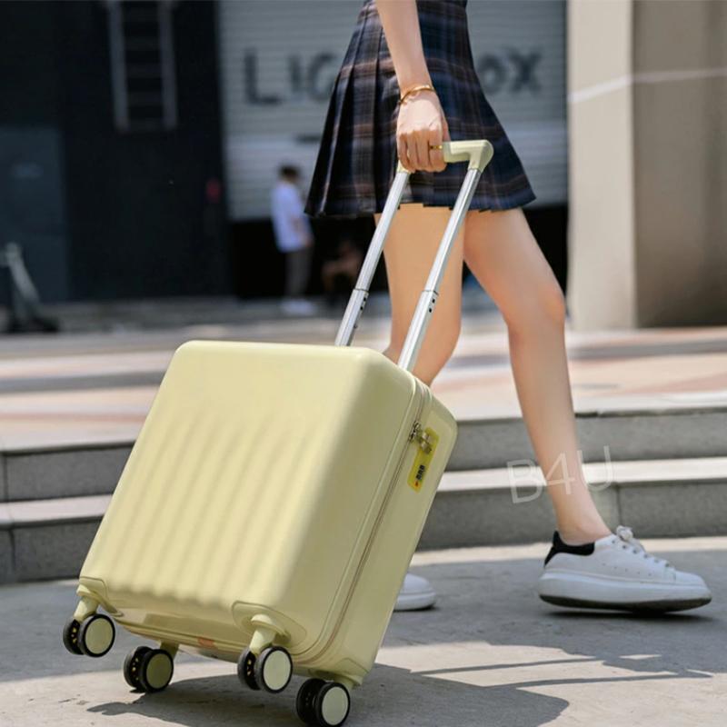 ジッパー スーツケース SSサイズ 18インチ 小型 機内持込 おしゃれ かわいい キャリーケース 1泊2日 旅行 ビジネス 出張 修学旅行